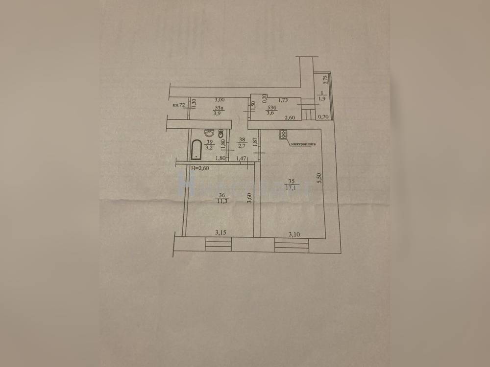 2-комнатная квартира, 42 м2 3/9 этаж, ХБК, ул. Текстильная - фото 11