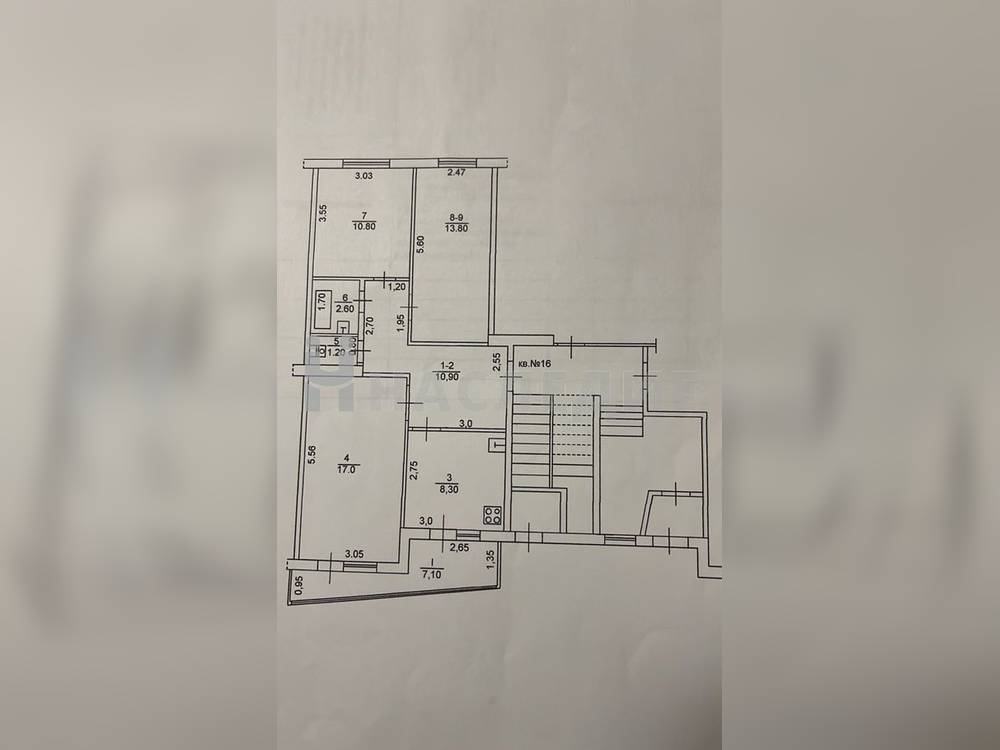 3-комнатная квартира, 64.6 м2 1/5 этаж, Красина, ул. Красинская - фото 15