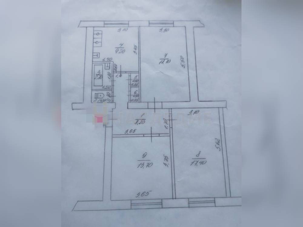 3-комнатная квартира, 72 м2 1/4 этаж, Артём, ул. Калинина - фото 10